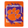 Clemson Tigers Blanket 46×60 Micro Raschel Dimensional Design Rolled