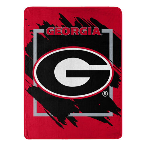 Georgia Bulldogs Blanket 46×60 Micro Raschel Dimensional Design Rolled