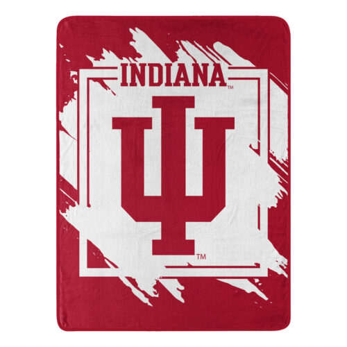 Indiana Hoosiers Blanket 46×60 Micro Raschel Dimensional Design Rolled