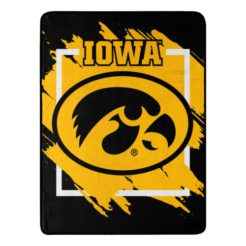 Iowa Hawkeyes Blanket 46×60 Micro Raschel Dimensional Design Rolled