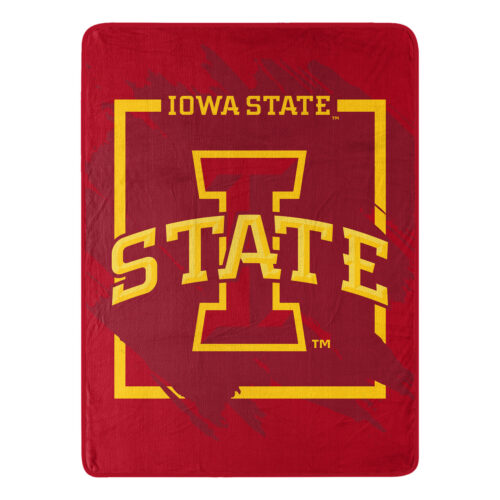 Iowa State Cyclones Blanket 46×60 Micro Raschel Dimensional Design Rolled