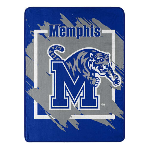 Memphis Tigers Blanket 46×60 Micro Raschel Dimensional Design Rolled