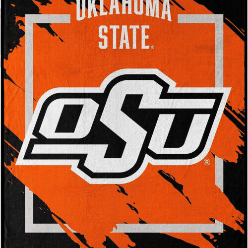 Oklahoma State Cowboys Blanket 46×60 Micro Raschel Dimensional Design Rolled