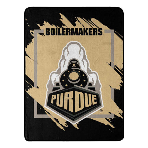 Purdue Boilermakers Blanket 46×60 Micro Raschel Dimensional Design Rolled