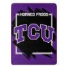 TCU Horned Frogs Blanket 46×60 Micro Raschel Dimensional Design Rolled