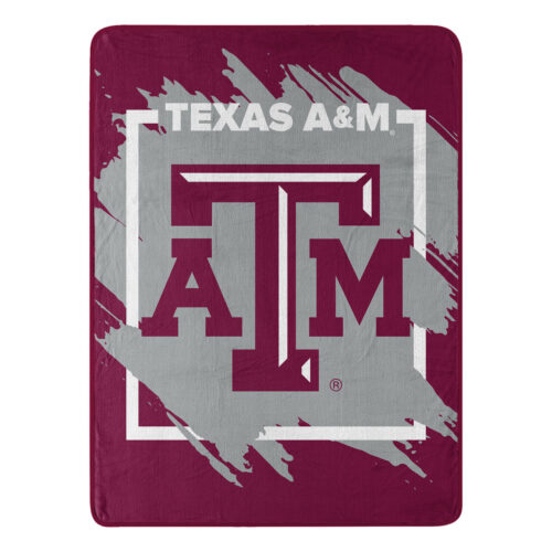 Texas A&M Aggies Blanket 46×60 Micro Raschel Dimensional Design Rolled