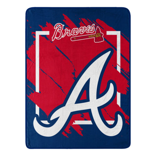 Atlanta Braves Blanket 46×60 Micro Raschel Dimensional Design Rolled