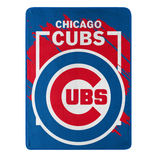 Chicago Cubs Blanket 46×60 Micro Raschel Dimensional Design Rolled