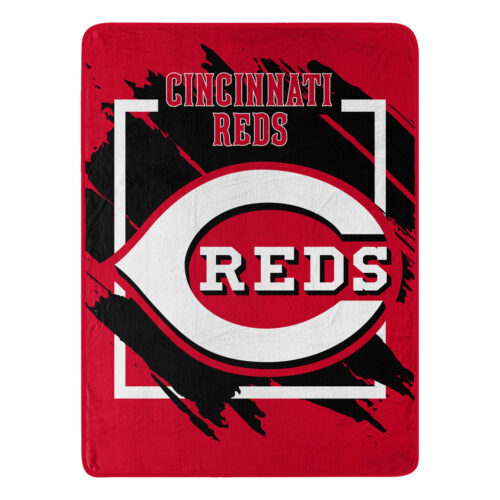 Cincinnati Reds Blanket 46×60 Micro Raschel Dimensional Design Rolled