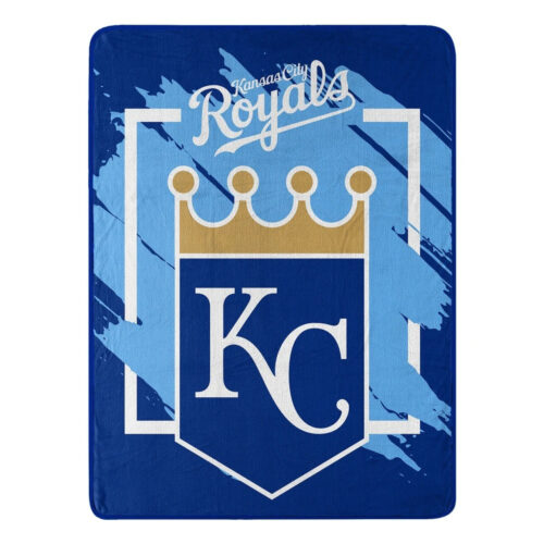 Kansas City Royals Blanket 46×60 Micro Raschel Dimensional Design Rolled