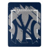 New York Yankees Blanket 46×60 Micro Raschel Dimensional Design Rolled