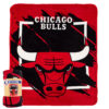 Chicago Bulls Blanket 46×60 Micro Raschel Dimensional Design Rolled