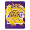 Los Angeles Lakers Blanket 46×60 Micro Raschel Dimensional Design Rolled