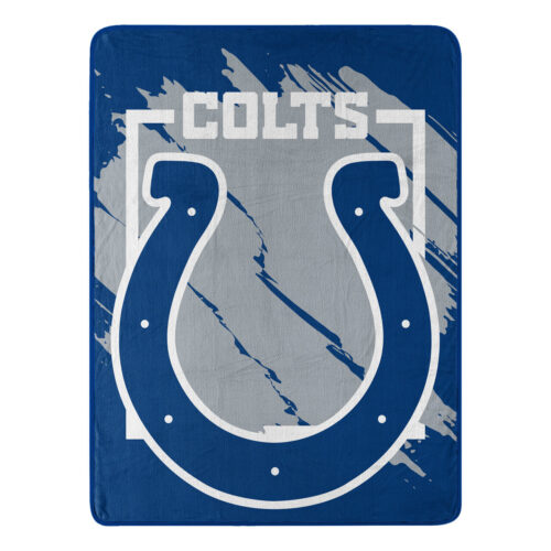 Indianapolis Colts Blanket 46×60 Micro Raschel Dimensional Design Rolled