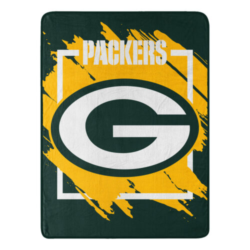 Green Bay Packers Blanket 46×60 Micro Raschel Dimensional Design Rolled