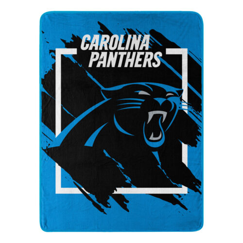 Carolina Panthers Blanket 46×60 Micro Raschel Dimensional Design Rolled