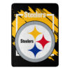 Pittsburgh Steelers Blanket 46×60 Micro Raschel Dimensional Design Rolled