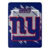 New York Giants Blanket 46×60 Micro Raschel Dimensional Design Rolled