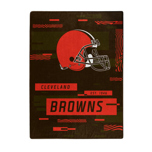 Cleveland Browns Blanket 60×80 Raschel Digitize Design