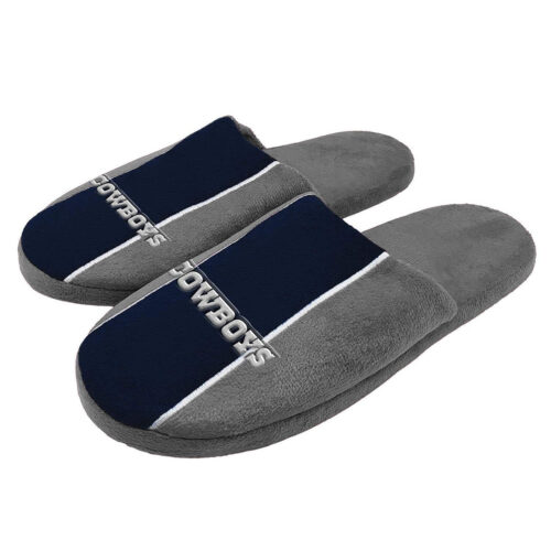 Dallas Cowboys Slipper – Big Logo Stripe Design – (1 Pair) – L