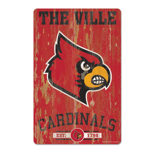 Louisville Cardinals Sign 11×17 Wood Slogan Design – Special Order