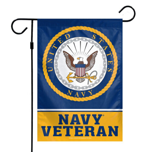 US Navy Flag 12×18 Garden Style 2 Sided Veteran Design