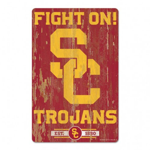 USC Trojans Sign 11×17 Wood Slogan Design – Special Order