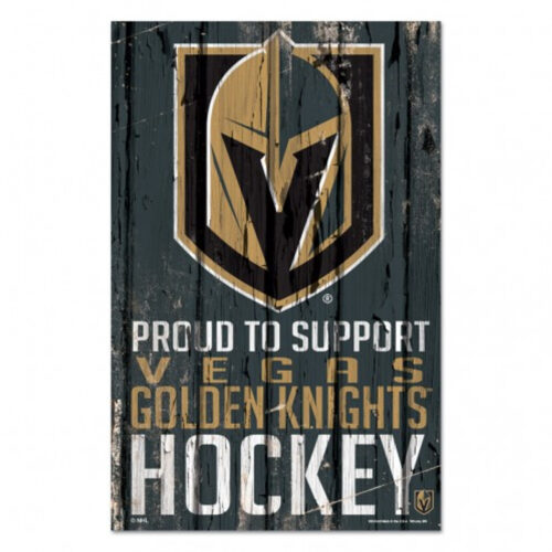 Vegas Golden Knights Sign 11×17 Wood Proud to Support Design