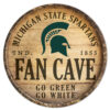 Michigan State Spartans Sign Wood 14 Inch Round Barrel Top Design