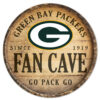 Green Bay Packers Sign Wood 14 Inch Round Barrel Top Design