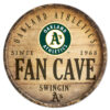 Oakland Athletics Sign Wood 14 Inch Round Barrel Top Design – Special Order