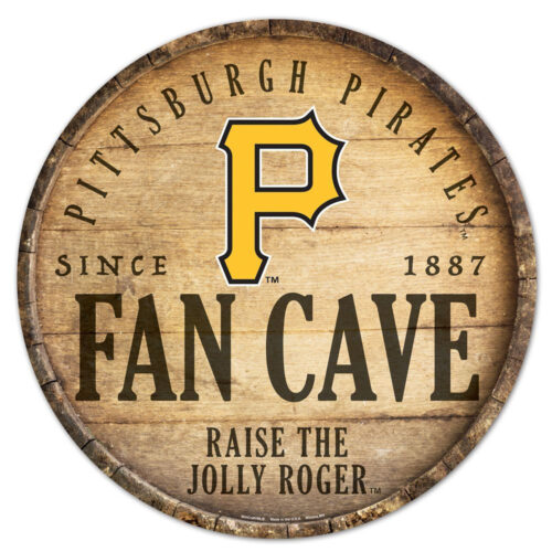 Pittsburgh Pirates Sign Wood 14 Inch Round Barrel Top Design – Special Order