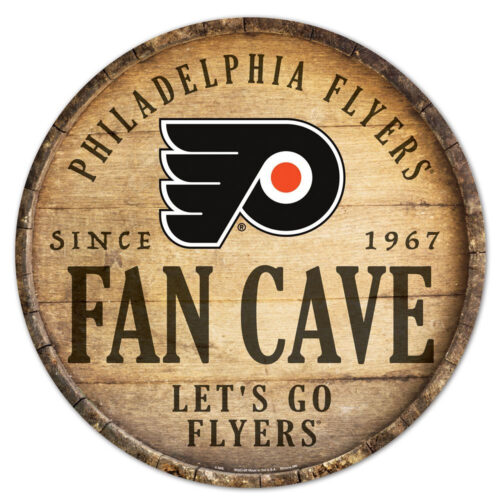 Philadelphia Flyers Sign Wood 14 Inch Round Barrel Top Design – Special Order