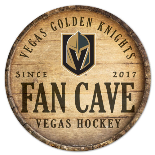 Vegas Golden Knights Sign Wood 14 Inch Round Barrel Top Design – Special Order