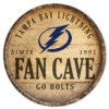 Tampa Bay Lightning Sign Wood 14 Inch Round Barrel Top Design – Special Order