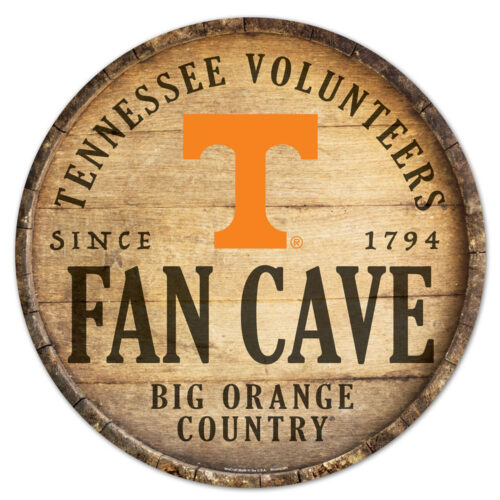 Tennessee Volunteers Sign Wood 14 Inch Round Barrel Top Design