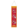 Kansas City Chiefs Banner Wool 8×32 Heritage Evolution Design