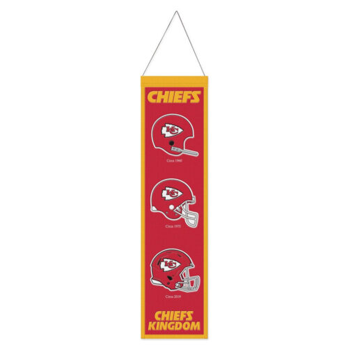 Kansas City Chiefs Banner Wool 8×32 Heritage Evolution Design