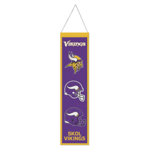 Minnesota Vikings Banner Wool 8×32 Heritage Evolution Design