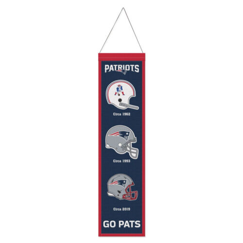 New England Patriots Banner Wool 8×32 Heritage Evolution Design