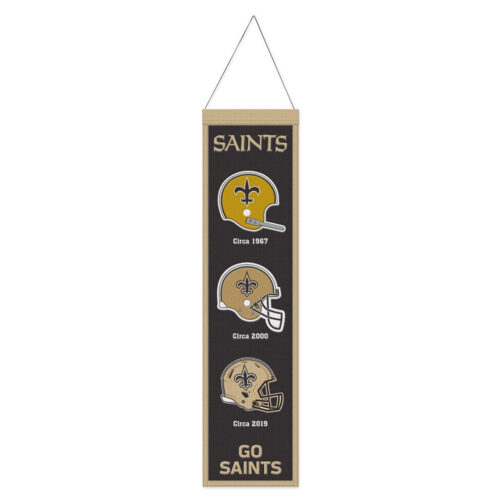 New Orleans Saints Banner Wool 8×32 Heritage Evolution Design