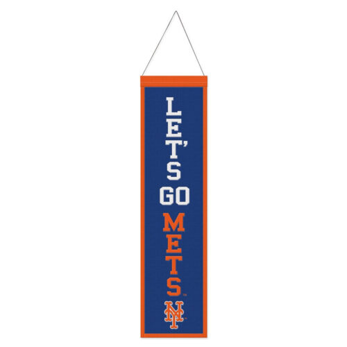 New York Mets Banner Wool 8×32 Heritage Slogan Design – Special Order