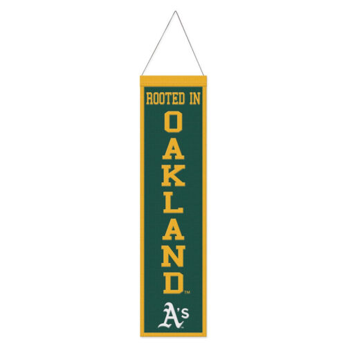 Oakland Athletics Banner Wool 8×32 Heritage Slogan Design – Special Order