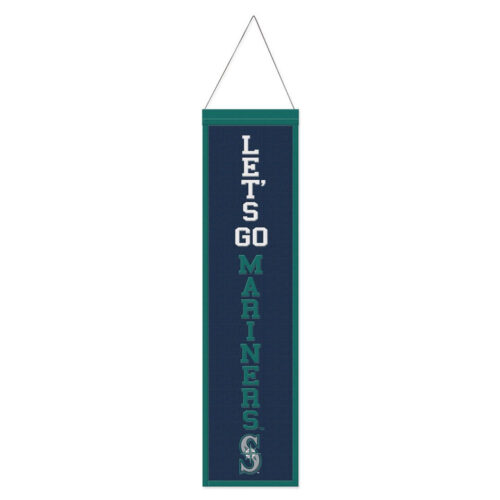 Seattle Mariners Banner Wool 8×32 Heritage Slogan Design – Special Order