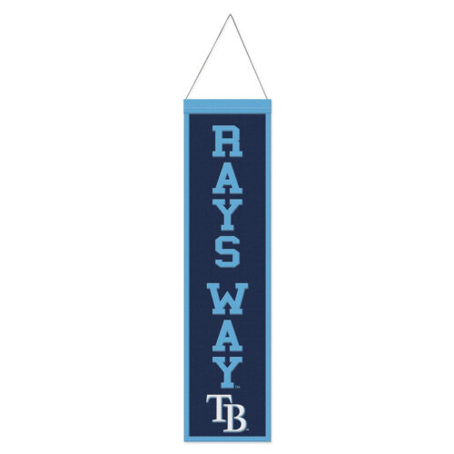 Tampa Bay Rays Banner Wool 8×32 Heritage Slogan Design – Special Order