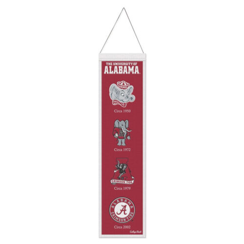 Alabama Crimson Tide Banner Wool 8×32 Heritage Evolution Design