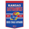 Kansas Jayhawks Banner Wool 24×38 Dynasty Slogan Design – Special Order