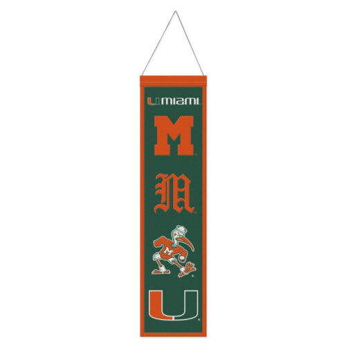 Miami Hurricanes Banner Wool 8×32 Heritage Evolution Design