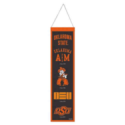 Oklahoma State Cowboys Banner Wool 8×32 Heritage Evolution Design