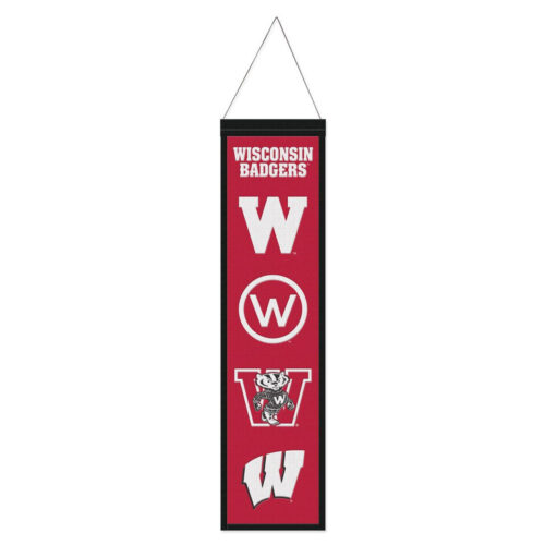 Wisconsin Badgers Banner Wool 8×32 Heritage Evolution Design